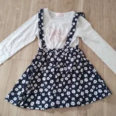ワンピース　長袖 130cm 花がら