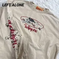 left alone ロンT Left Alone レフトアローン ロンT 長袖Tシャツ 刺繍イラスト ピンク M