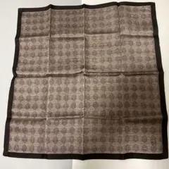 カルバン・クライン幾何学模様 ハンカチ ブラウン