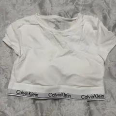 Calvin Klein クロップド丈 Tシャツ ホワイトのサムネイル