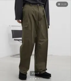 SEMI WIDE STRAIGHT TUCK CARGO オリーブ