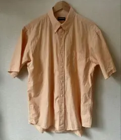 OLD UNIQLO ギンガムチェック ボタンダウンシャツ オレンジ Lのサムネイル