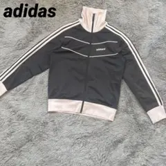 希少 adidas 90s トラックジャケット ブラック ピンク L 黒タグ