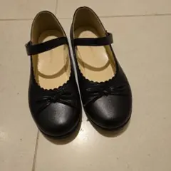 黒いリボン付きフォーマルシューズ21cm