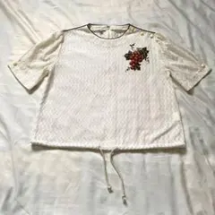 【vintage】透かしサマーニット　ぶどう柄　レトロのサムネイル
