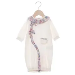 美品プティマイン花柄2wayロンパース　50-70