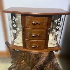 螺鈿細工 5段小箪笥 小引き出し 和家具 収納チェスト 葡萄文様 木製