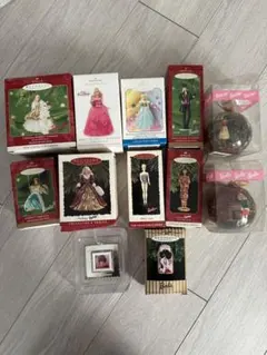 バービー12個オーナメントBarbieヴィンテージ ドレスのサムネイル