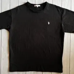U.S. POLO ASSN 半袖Tシャツ ブラック 4L ワンポイントロゴ