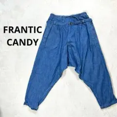 【FRANTIC CANDY】M レディースサルエルパンツ デニムブルー