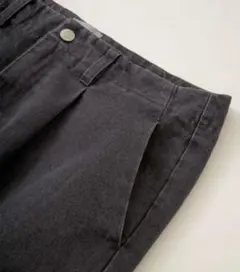 タックワイドストレートスラックスデニムパンツ