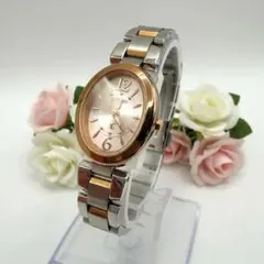 極美品❣️クロスシーxC H058シルバーフェイスラウンド 電波ソーラー