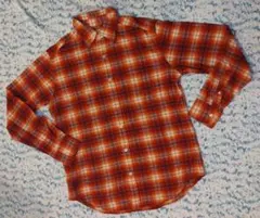 ネルシャツ　赤オレンジ　J.crew