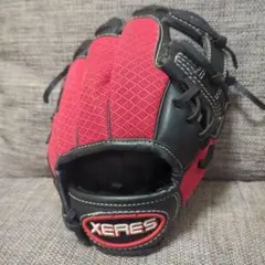 XERES 野球グローブ レッド/ブラック