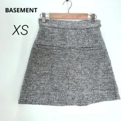 BASEMENT✨ヘリンボーン キュロット ホットパンツ 黒【XS】H11035