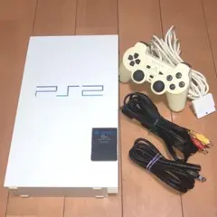 【動作最高 美品】 PS2 SCPH-50000CW 本体セット メモカ付き