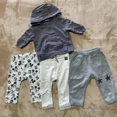 ベビー モノトーン スウェット セット 60 70