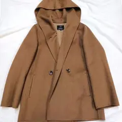 23区 フーデットコート キャメル 羊毛 アンゴラ フード付 サイズ 34