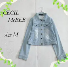 【セシルマクビー】デニムジャケット(Ｍ)デニムジャンパー Gジャン 羽織り