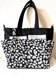 Sサイズ サイドポケット付きトートバッグ　カラビナ付き　在庫処分