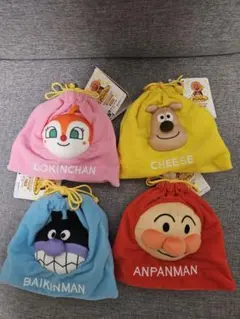 アンパンマン　ぬいぐるみ巾着　4種セット