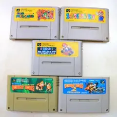 スーパーマリオワールド スーパードンキーコングなど5点