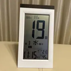 ADESSO アデッソ 日めくり電波時計 置き時計 壁掛け時計 シンプル レア