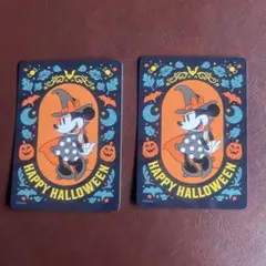 ディズニーストア ハロウィン カード ミニー 2枚セット　Disney