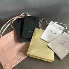 GUCCI PRADA BURBERRY ミュウミュウショップ袋 5枚セット