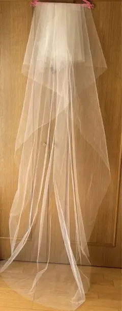 ウェディングベール ロングチュール コーム付き