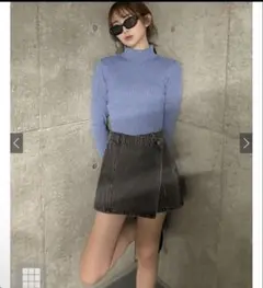 GRLデニムショートパンツ グレー