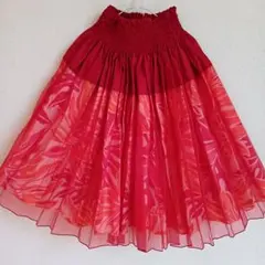 フラダンス用パウスカート リバーシブル　パウケース付き