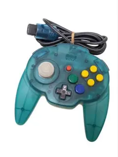 【ジャンク】N64コントローラー クリアブルー スケルトン ホリパッド 部品取り