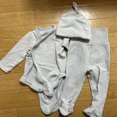H&M ベビー服セット オーガニックコットンライトグレー