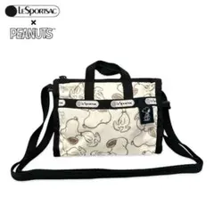 レスポートサック×ピーナッツ スヌーピー マイクロバッグ ミニバッグ クリーム色