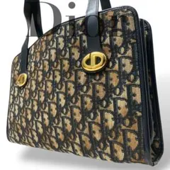 【ヴィンテージ】クリスチャンディオール トロッター　ハンドバッグ　CDロゴ 金具