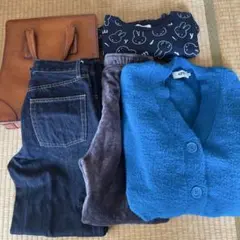 AZUL ボタン付き フリースカーディガン