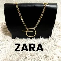 ✨美品✨ZARAザラ クロスボディー ショルダー バック ブラック黒