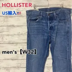 ●E281【US輸入】ホリスター デニムパンツ ブルー系 men's【W32】