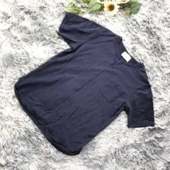 URBAN RESEARCH【M】ポケット付き ネイビー Tシャツ コットン