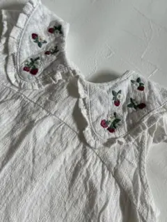 petit main いちご刺繍 ブラウス 110