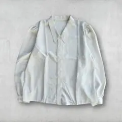 Y2K【昭和レトロ】ヴィンテージ 刺繍ブラウス ホワイト 日本製 レーヨン刺繍