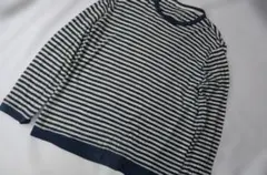 ジ*ボ様 00S Y2K archive ボーダー ロンT 紺色 メンズXL 大