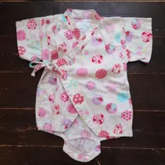 ベビー甚平 70サイズ 花柄　鞠　手毬
