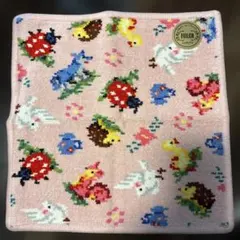 ②フェイラー 鳩居堂コラボ ハイジピジョン ハンカチ ピンクのサムネイル