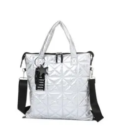 BAYFLOW　チャーム付き3WAYキルトトート / ショルダーバッグ