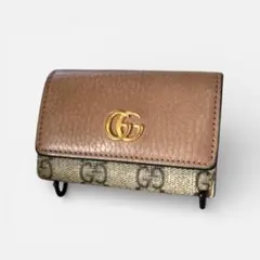 良品 GUCCI キーケース GGマーモント GGスプリーム バイカラー
