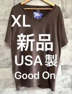 新品　Good On グッドオン 半袖 無地 Tシャツ 茶色 XL USA製のサムネイル