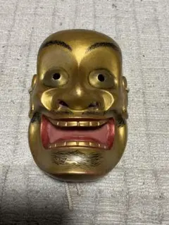赤色 神楽面 木製 装飾用 - メルカリ