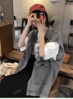オーバーサイズ デニム ベスト